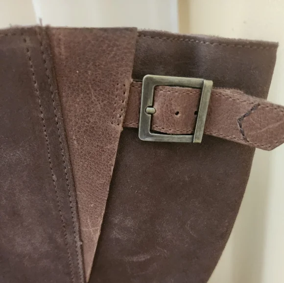 TIMBERLAND Tall Women's Brown Leather & Suede Riding Boots Siz.6 Like New. - Picture 5 of 8